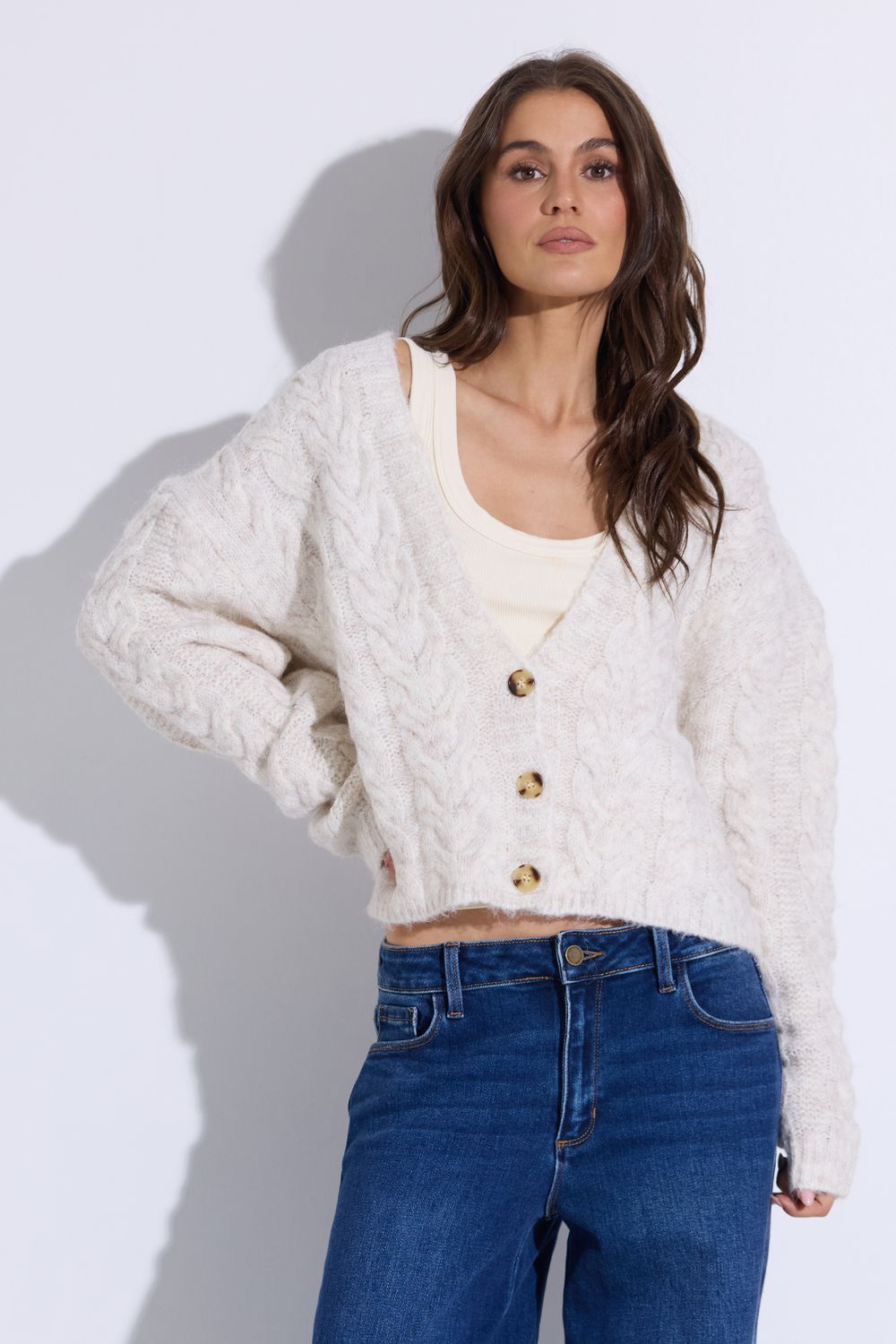 Says What She Thinks Ecru Cardigan