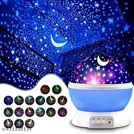 Star Master Projector with USB Wire Colorful Romantic LED Star Master Sky Night Projector &amp; Bed Light Lamp. LED Light Projector Lamp for Home Decoration, Diwali &amp; Christmas (Assorted Color)