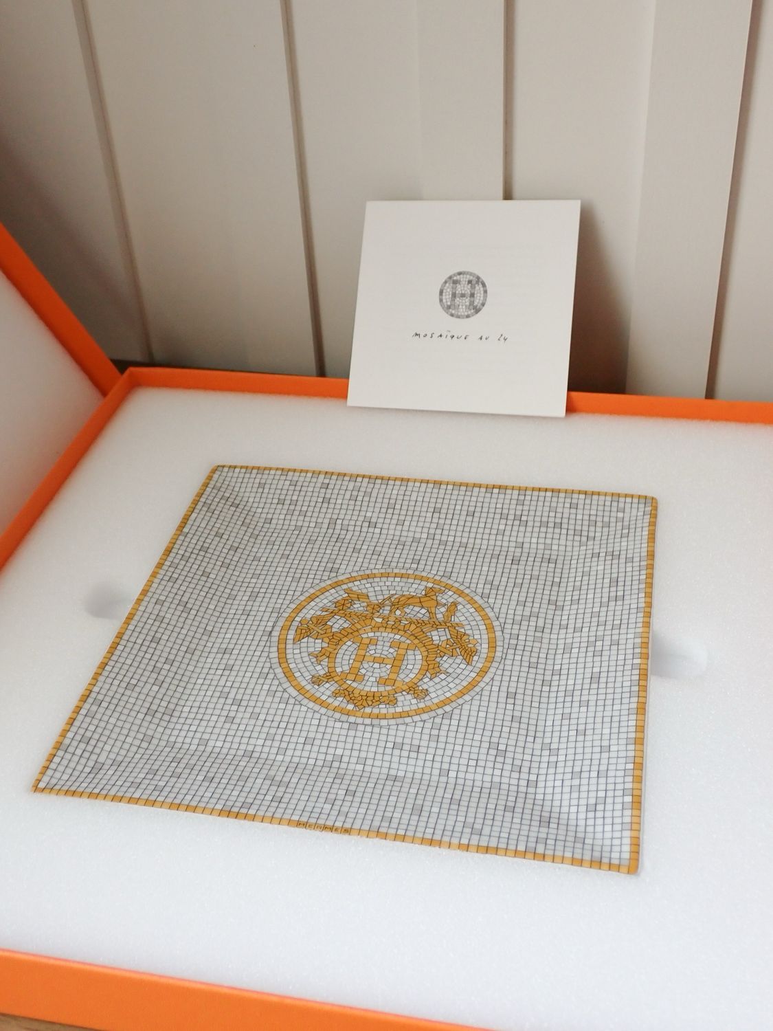 MOSAIQUE AU 24 GOLD SQUARE PLATE N3
