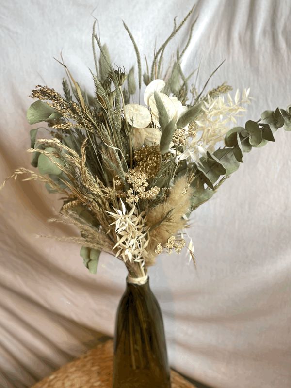 Bouquet et Vase - Menthe