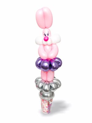 Balloon Animal Bunny Ballerina Treat Cup