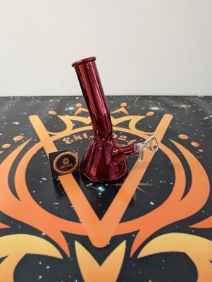 Gass Iridescent Bent Beaker Waterpipe 8&quot;