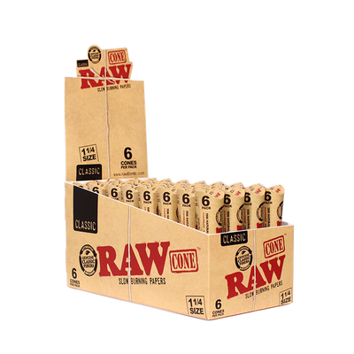 RAW Cones 1¼ - 6 Cones per pack