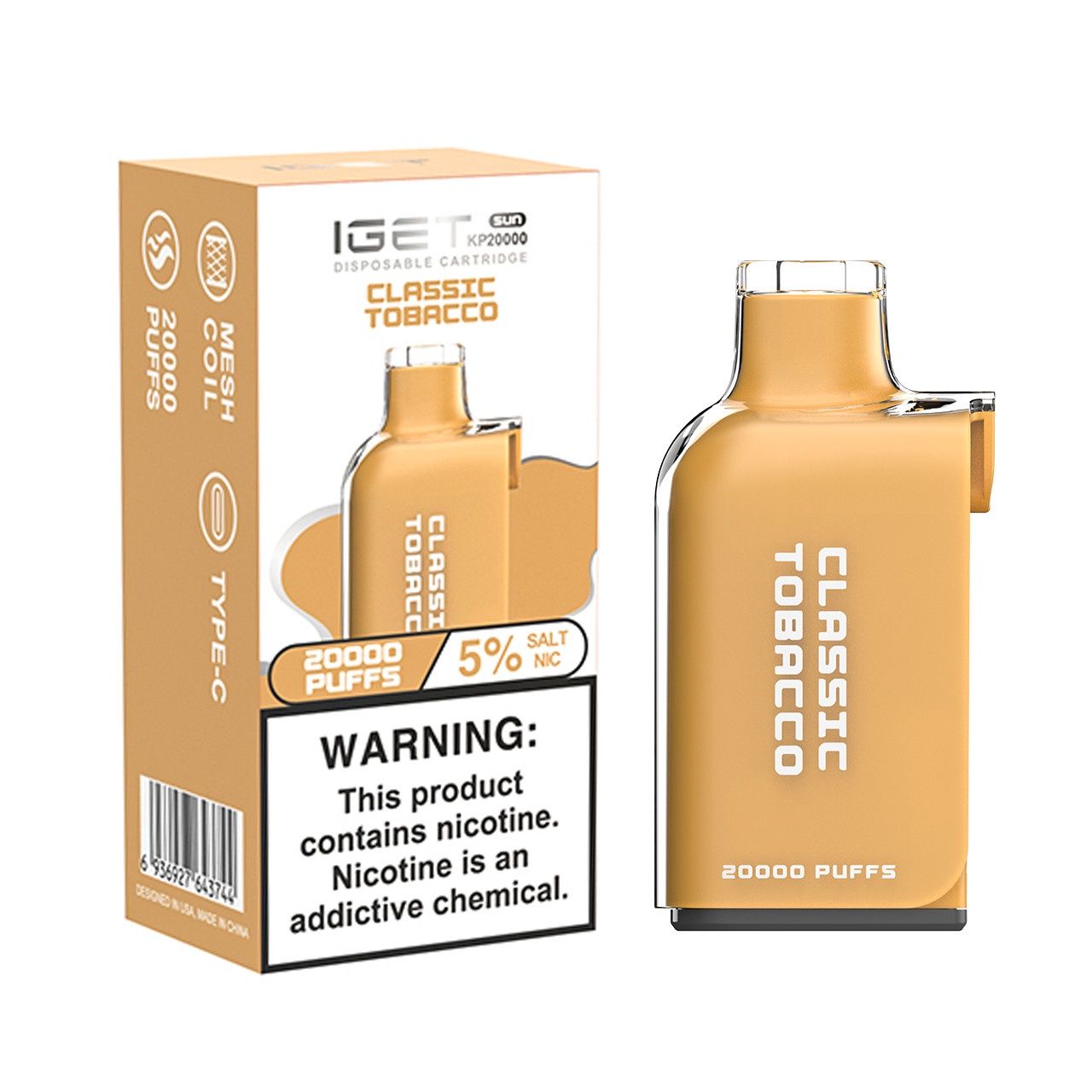 Iget Sun KP20000 Cartridge Classic Tobacco