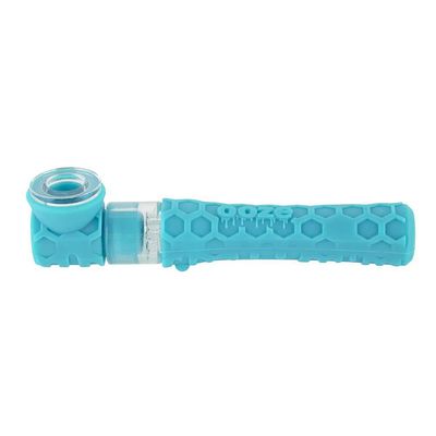 Ooze Piper Silicone Glass Hand Pipe &amp; Chillum - Teal