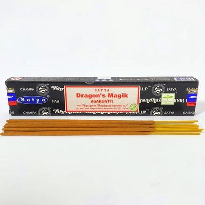 Satya Dragon&#39;s Magik Incense Sticks 15 Gram Box