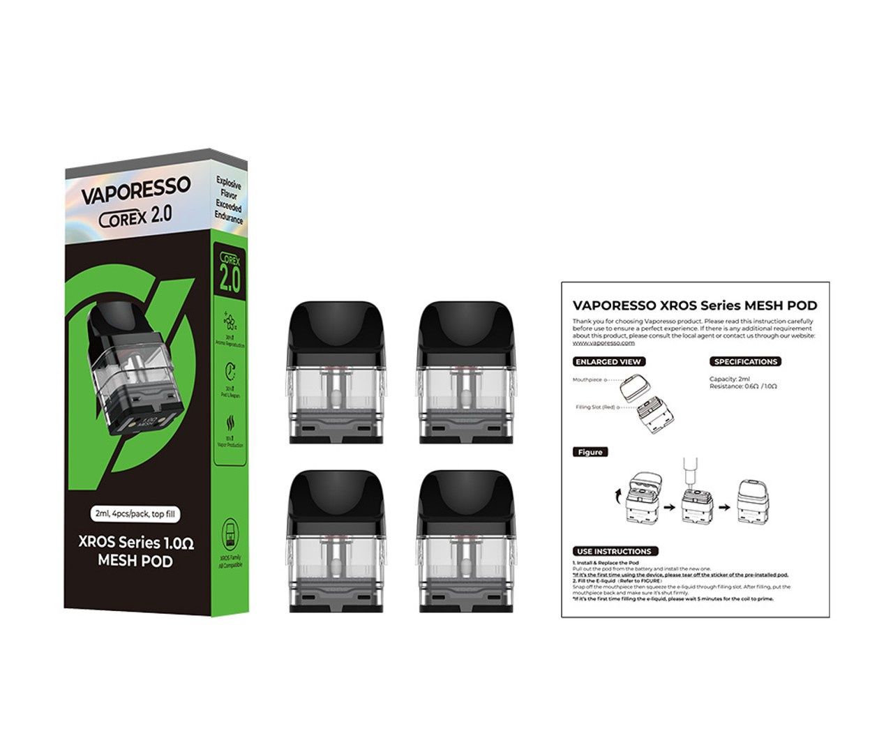 Vaporesso Top Fill 2ml XROS Pods 1.0ohm