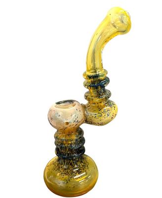 8&quot; Gold Splatter Bubbler