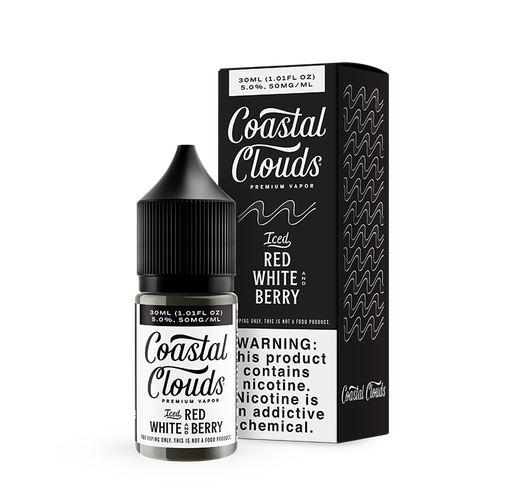 Coastal Clouds Salt E-liquid 50mg Iced Red White and Berry
