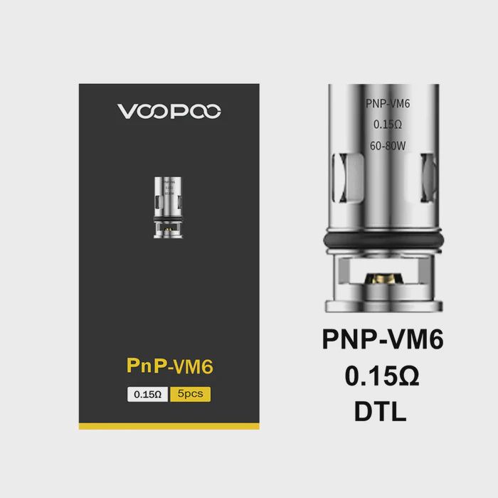 Voopoo PNP VM6 Coils Vape Mesh Atomizer 0.15 (5 Pack)