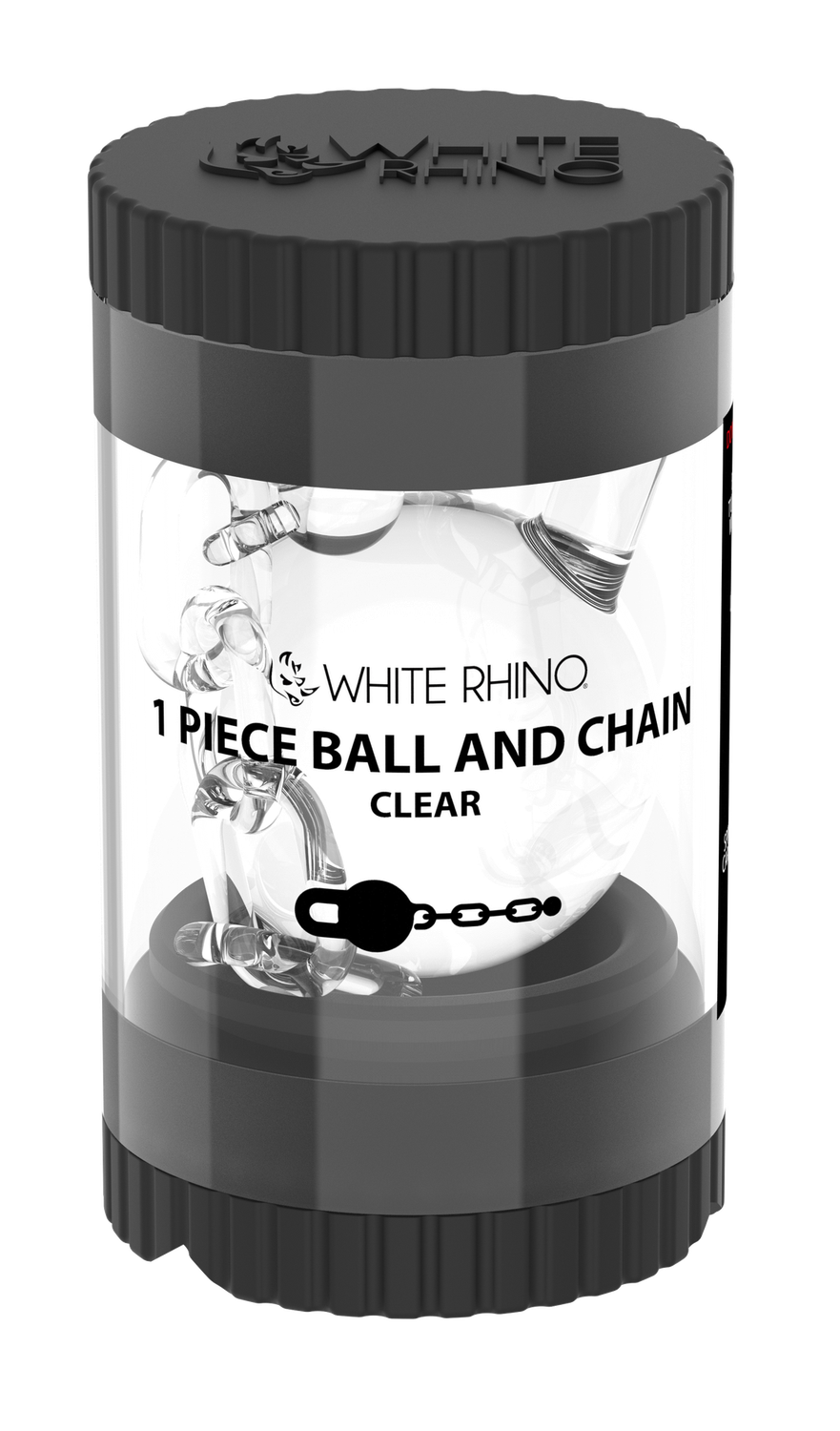 White Rhino Terp Slurper 1 Piece Ball and Chain with Silicone Jar - Clear