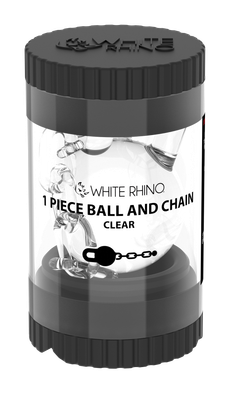 White Rhino Terp Slurper 1 Piece Ball and Chain with Silicone Jar - Clear