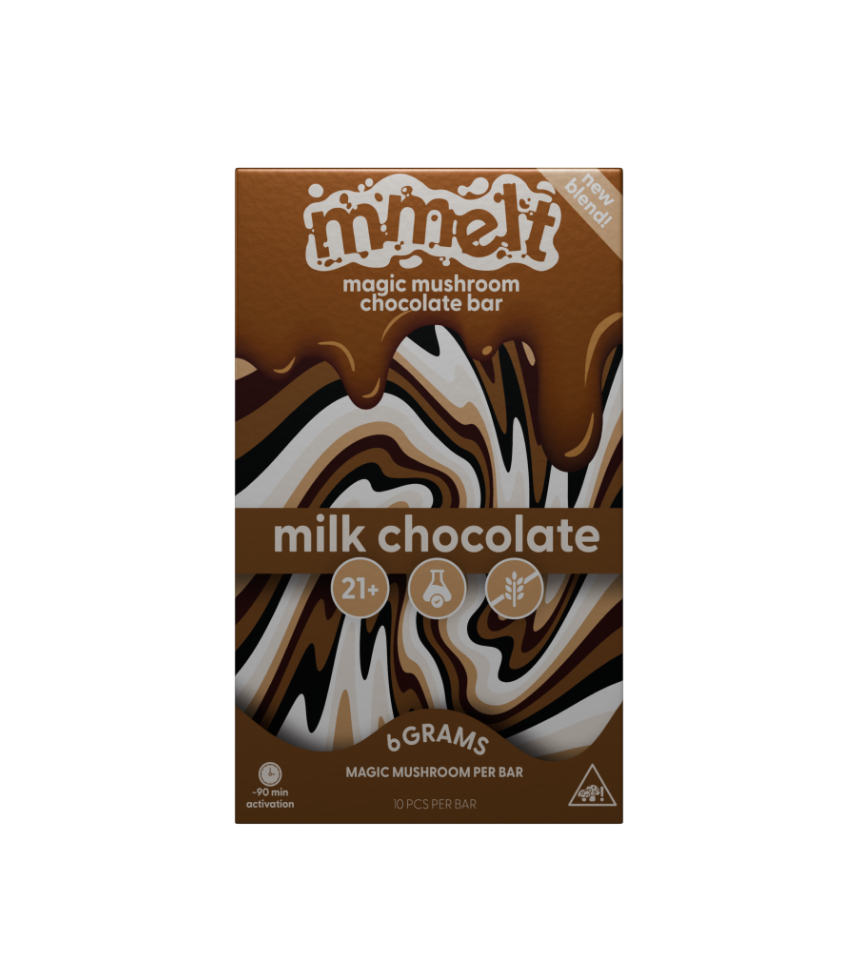 Mmelt Magic Mushroom Chocolate Bar Milk Chocolate
