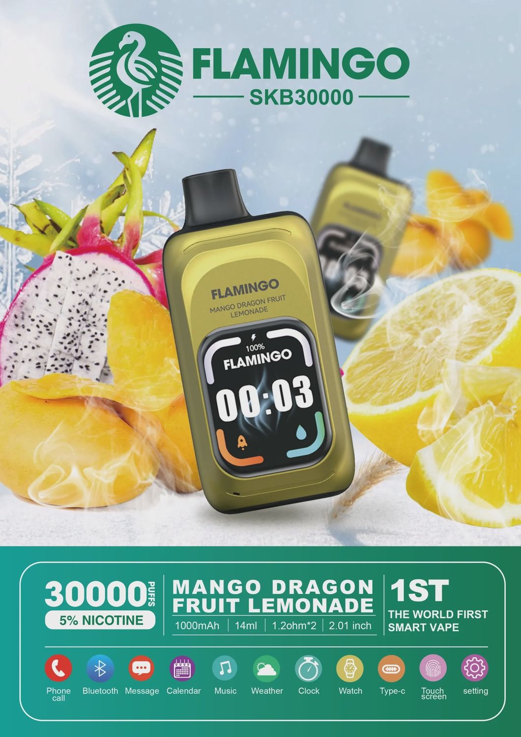 Flamingo SKB30000 Mango Dragon Fruit Lemonade