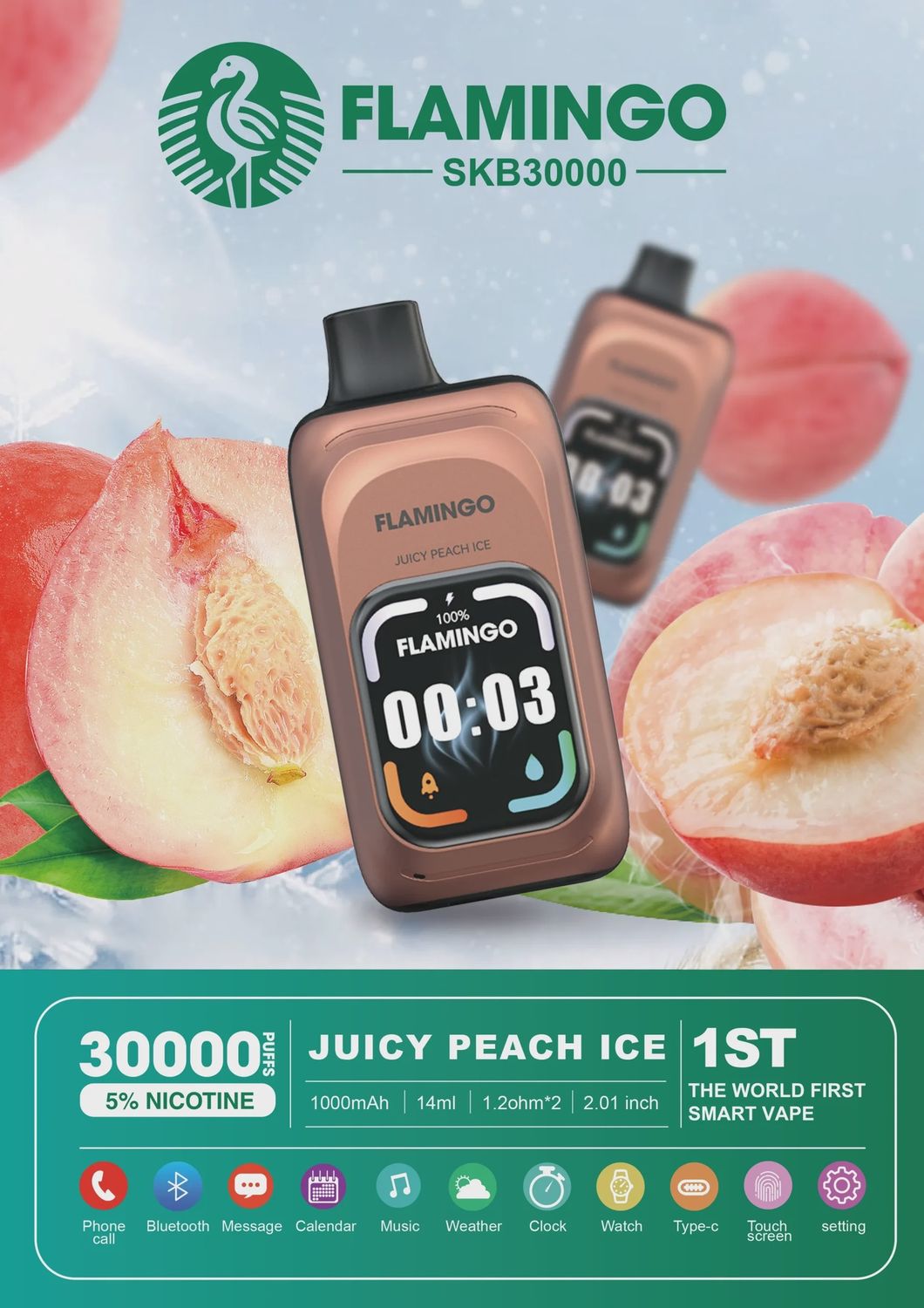 Flamingo SKB30000 Juicy Peach Ice