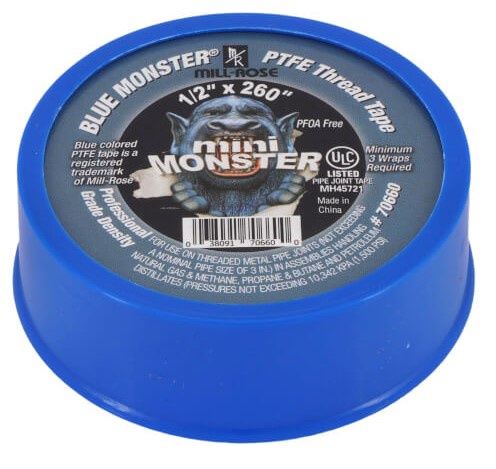 Blue Monster 1/2" .5" x 260"  Teflon Tape Roll