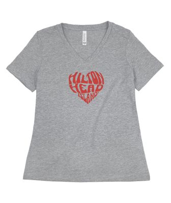 HHI Heart© Women&#39;s V-Neck Athletic Heather
