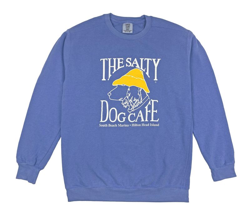 Sweatshirt-Stonewash Flo Blue