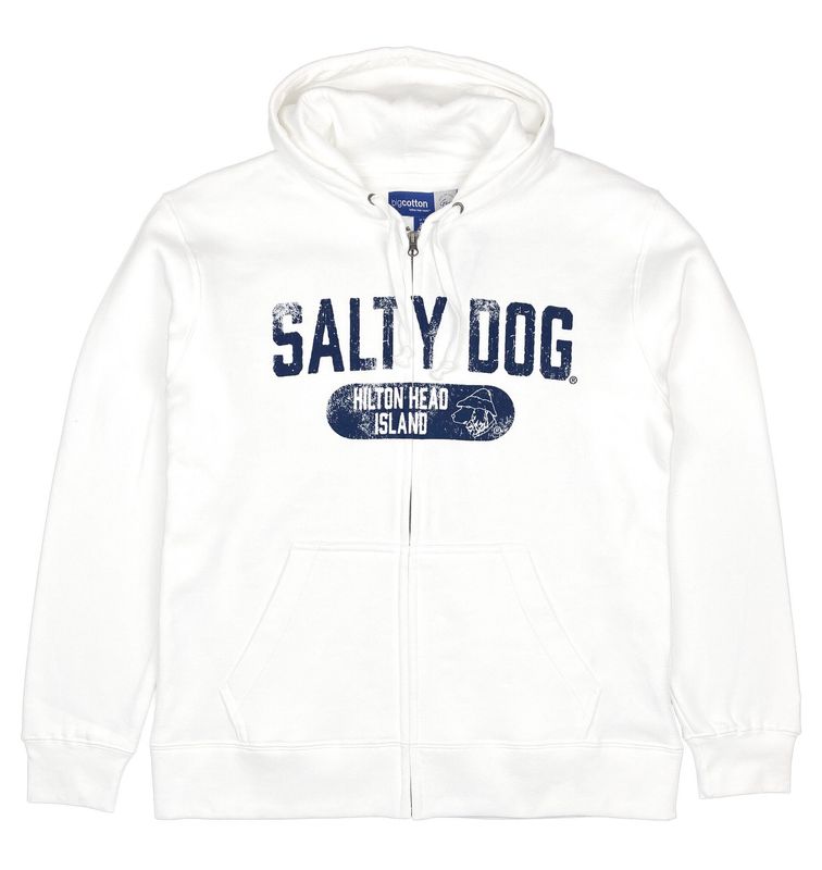 Hooded-Full Zip White