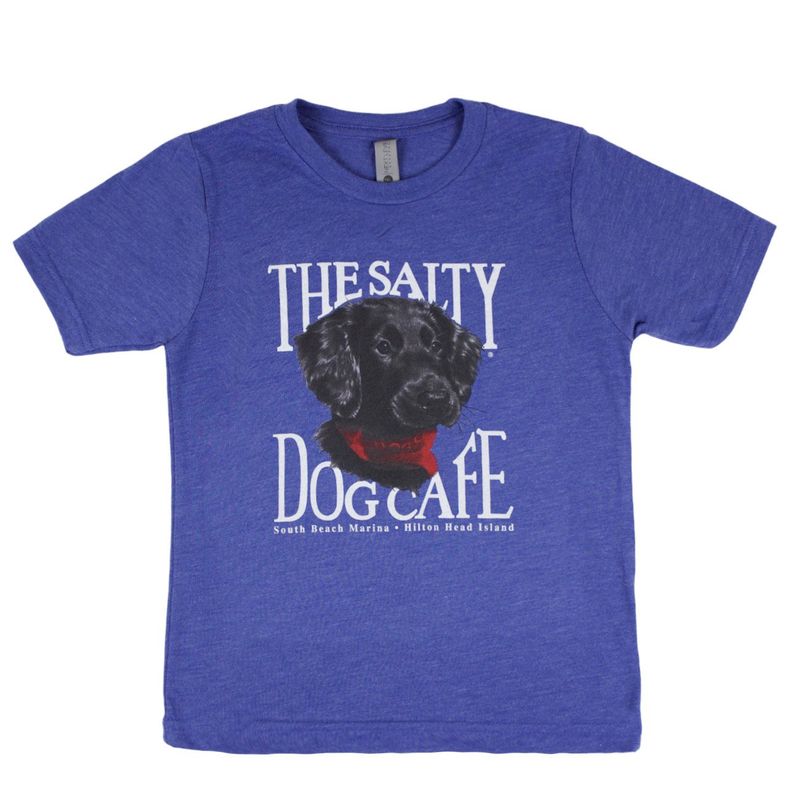 Youth Puppy Portrait Triblend S/S Royal