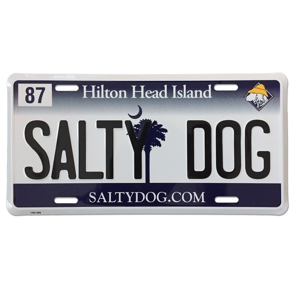 License Plate, White/Navy, SC