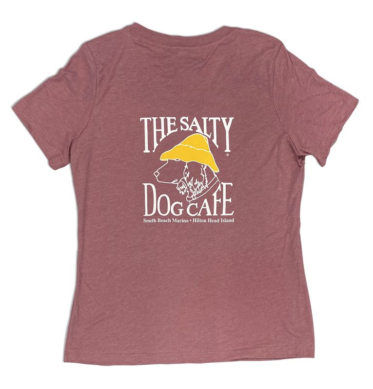 Women's V-Neck S/S Heather Mauve