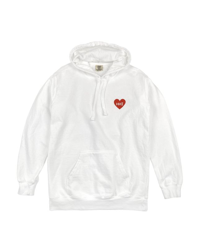 HHI Heart© Hooded Sweatshirt White