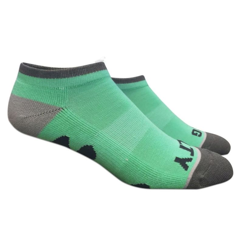 Socks-No Show Seagrass/Grey