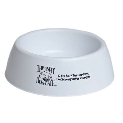 Dog Bowl - White - Plastic