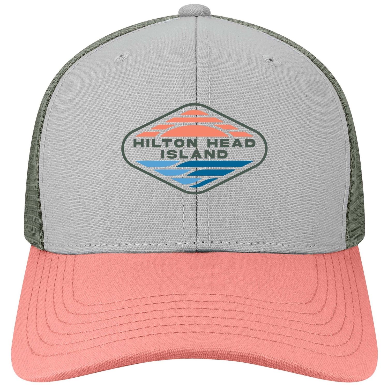SBGS Hat - Mid Pro Crusher Trucker Lt Grey/Salmon/Dk Grey