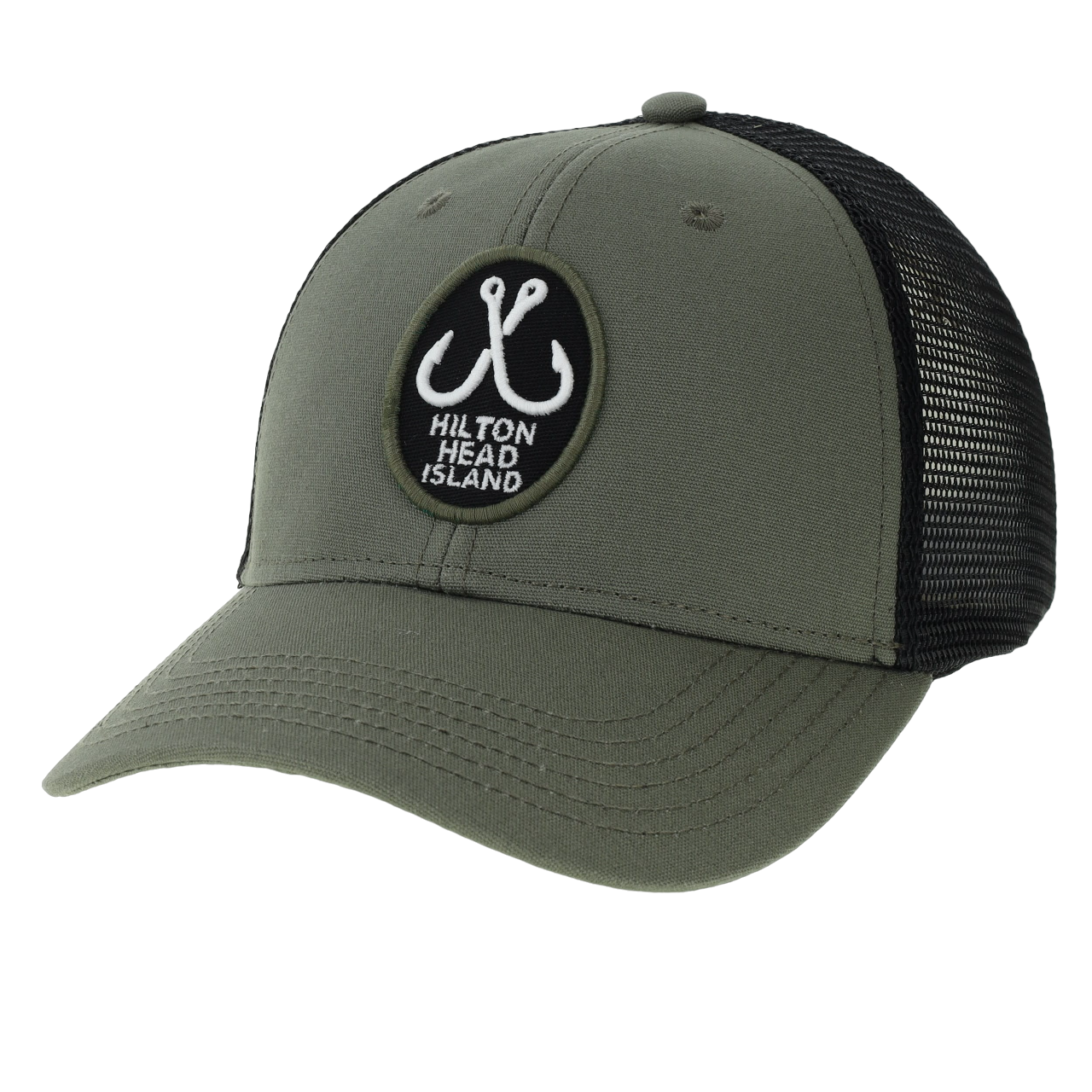SBGS Hat - Hooks Patch Lo-Pro Trucker, Olive