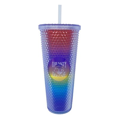 24oz Studded Tumbler w/ Lid &amp; Straw Rainbow