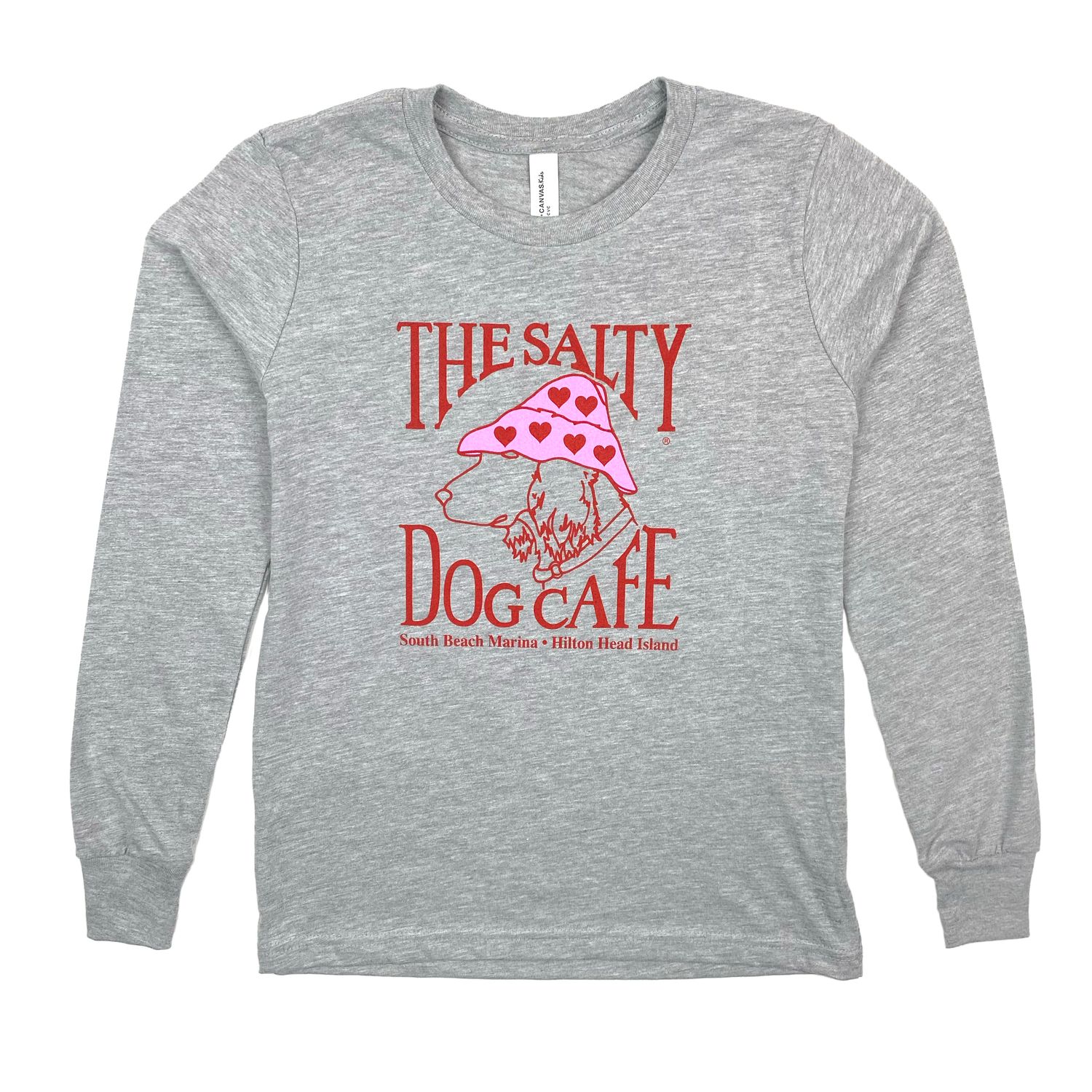 Youth Love Dog L/S Athletic Grey, Size: S (6-8)