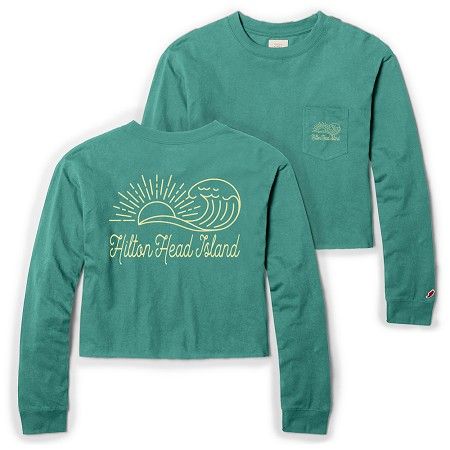 SBGS Midi Crop L/S Washed Jade, Size: S