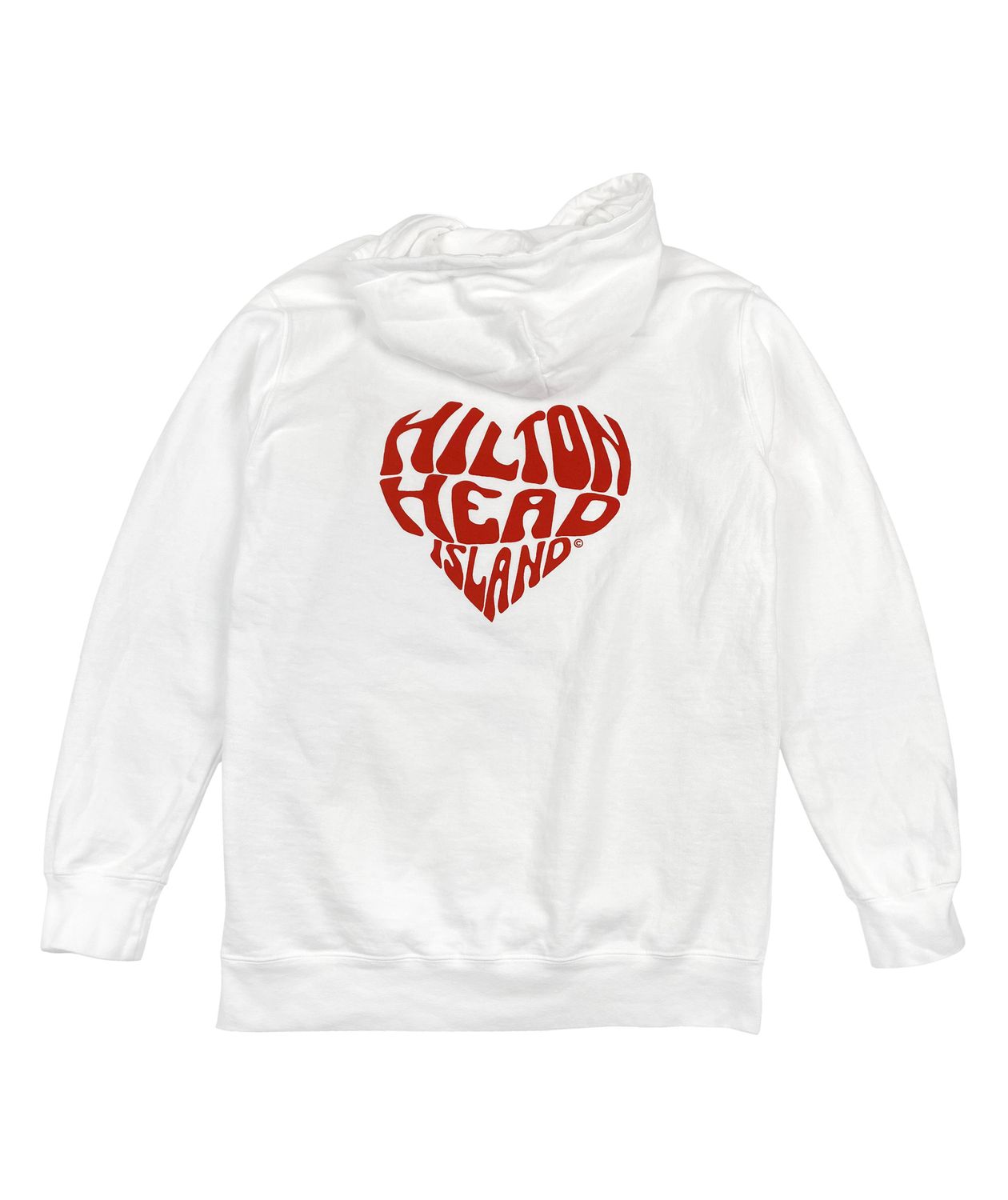 HHI Heart© Hooded Sweatshirt White, Size: S