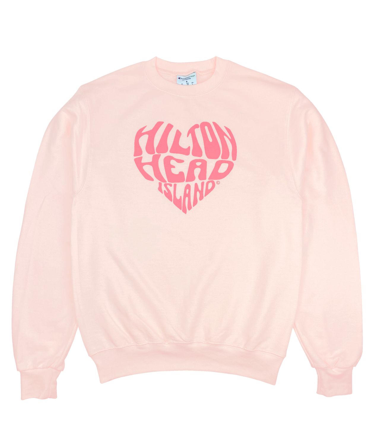 HHI Heart© Crewneck Sweatshirt Body Blush, Size: S