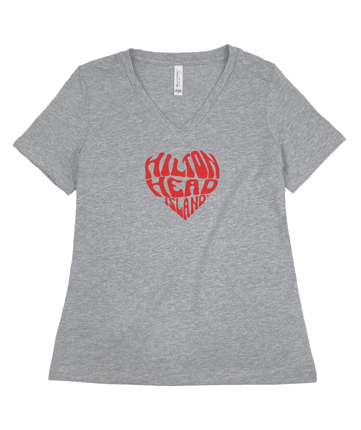 HHI Heart© Women&#39;s V-Neck Athletic Heather, Size: S