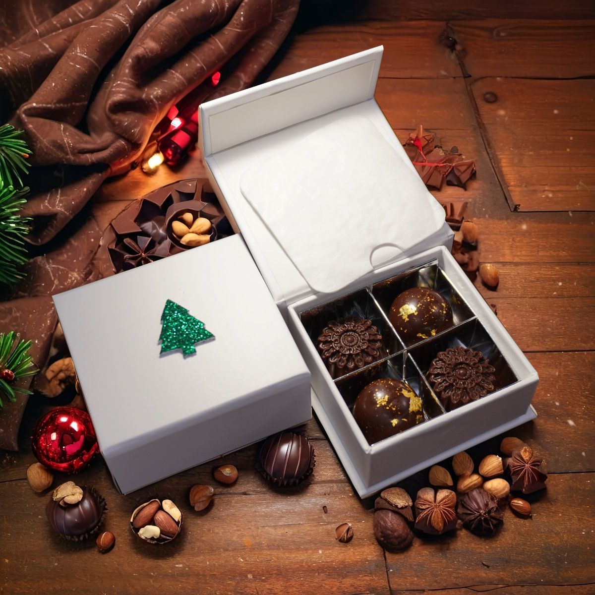 Christmas •Bą• WHITE 4 szt.