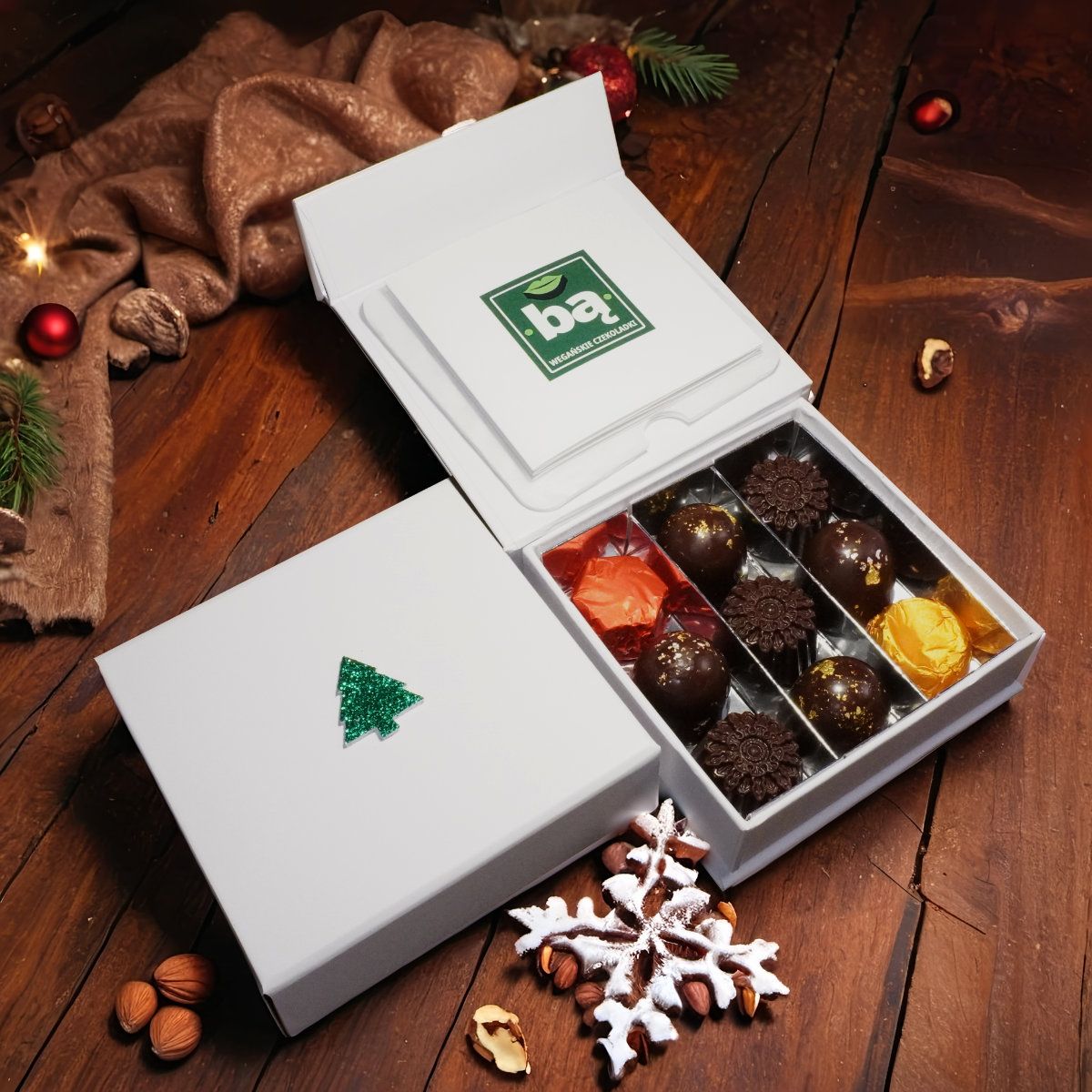 Christmas •Bą• WHITE 9 szt.