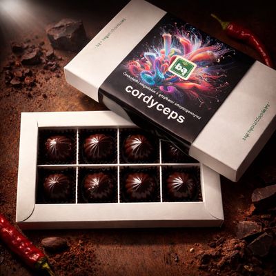 Chocolates •Bą• CORDYCEPS 8 pcs. Chocolates •Bą• CORDYCEPS 8 pcs.