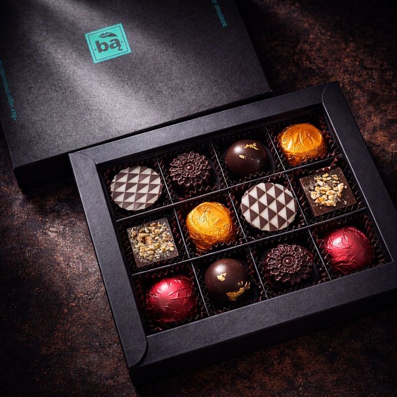 Chocolates BLACK in boxes made of black eco-cardboard