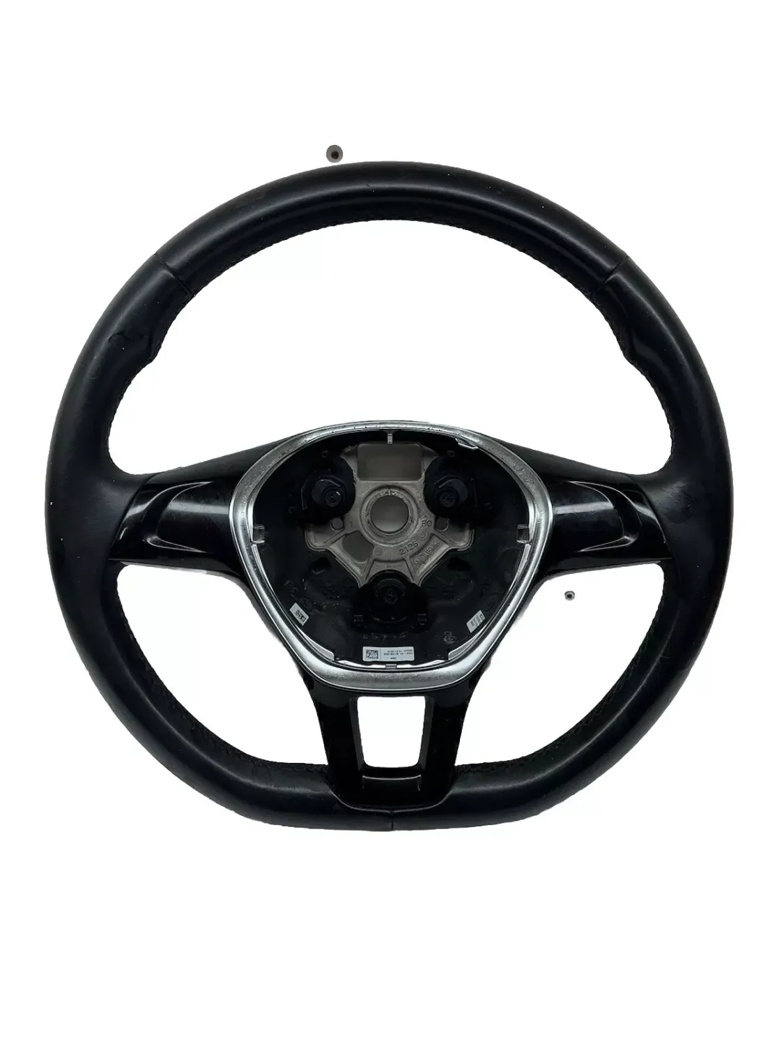 VW Polo Flat Bottom black leather steering wheel 6C0419091D 2015 A2l10b1s