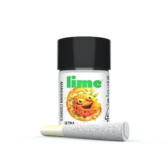 Lime Ultra THCA Infused With Live Resin 5 Prerolls Mandarin Cookies 3g SATIVA