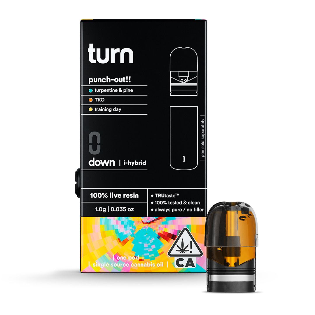 Turn: 1gram 100% Live Resin Pod - Punch Out!! INDICA-HYBRID