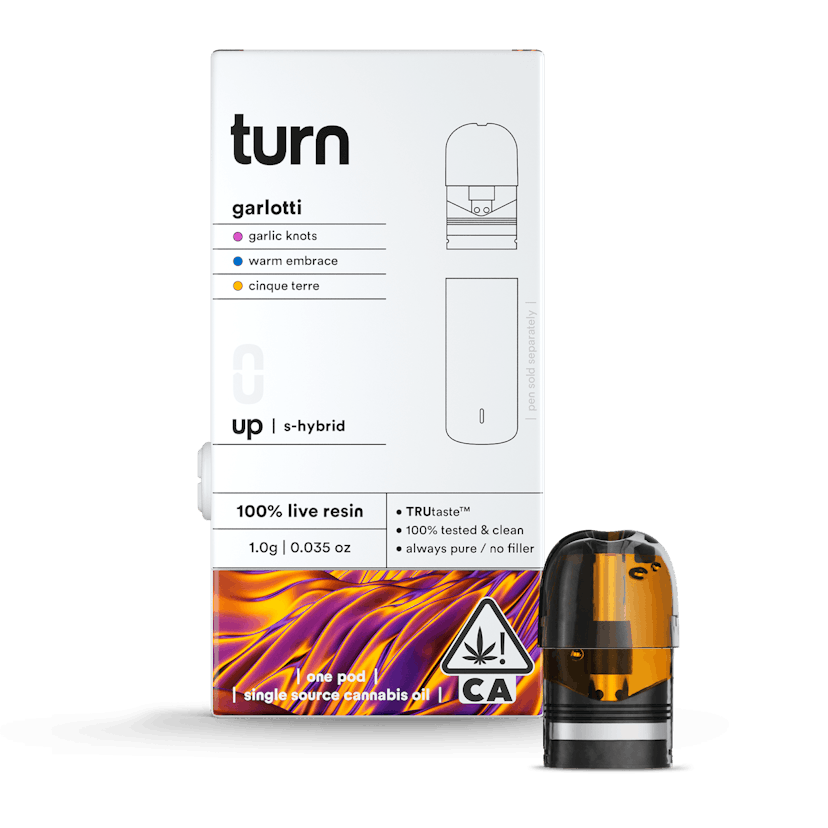 Turn: 1gram 100% Live Resin Pod - garlotti SATIVA-HYBRID