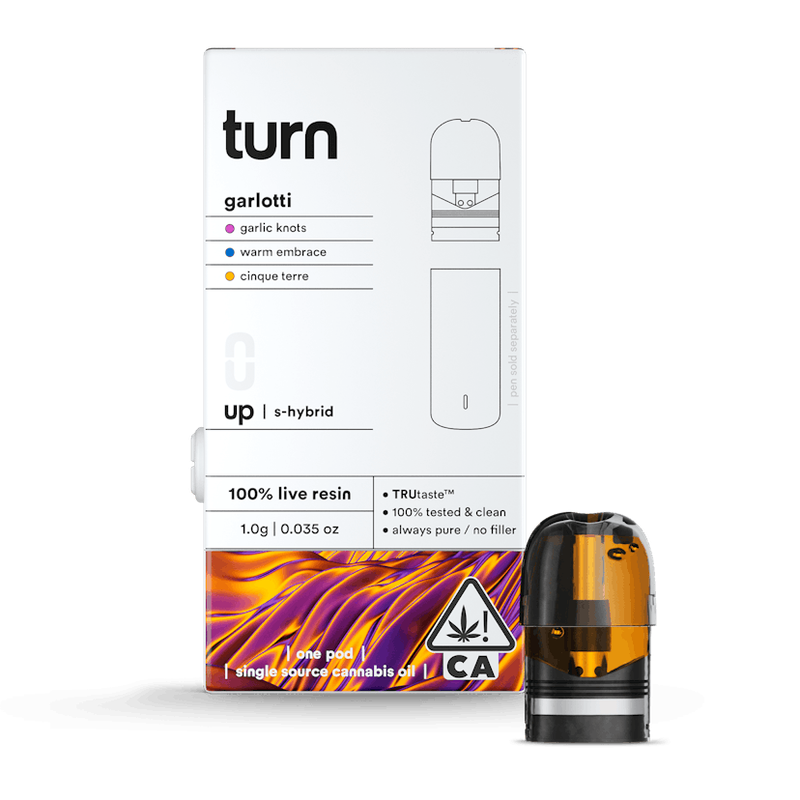 Turn: 1gram 100% Live Resin Pod - garlotti SATIVA-HYBRID
