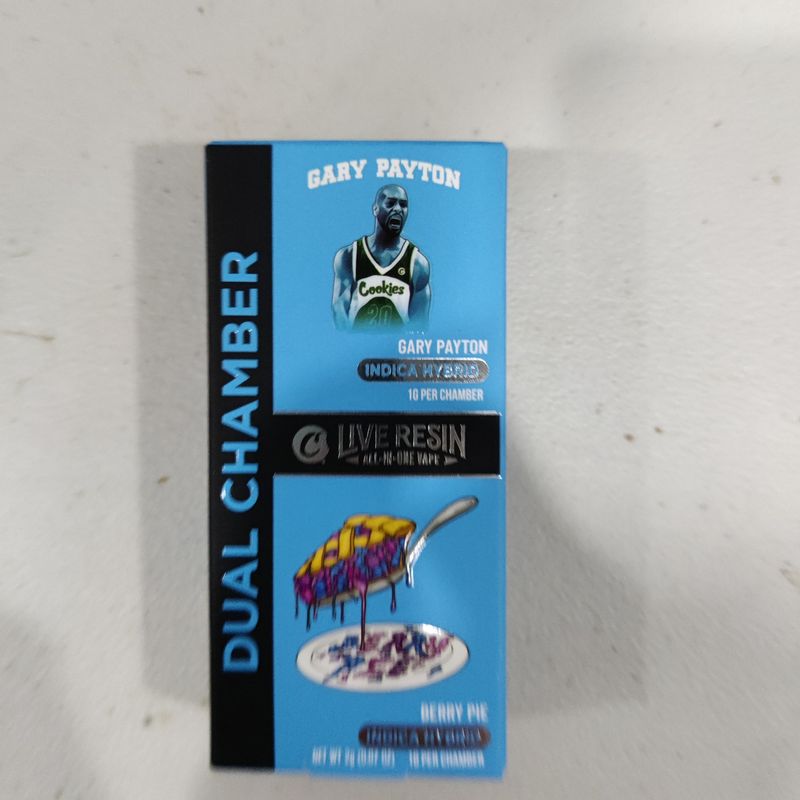 Cookies: Live Resin All-in-One Dual Chamber 2g Disposable - Gary Payton (INDICA HYBRID) x Berry Pie (INDICA HYBRID)