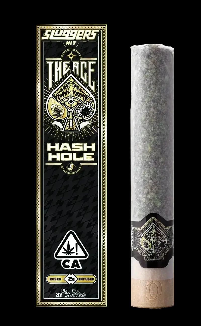 Sluggers Hit: The Ace Hash Hole Rosin Infused Preroll 2g - Euphoria X Rainbow Road