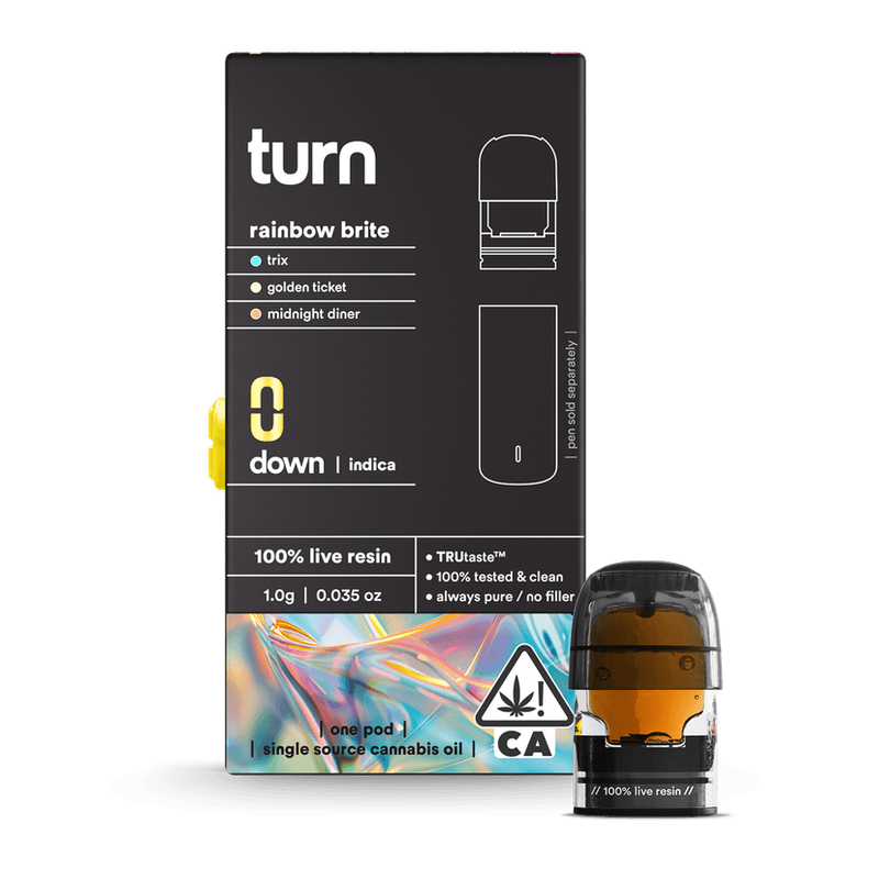 Turn: 0.5g 100% Solventless Pod - rainbow brite INDICA