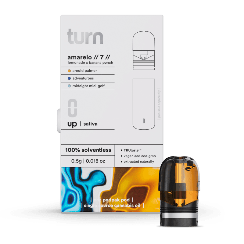 Turn: 0.5g 100% Solventless Pod - amarelo //7// SATIVA